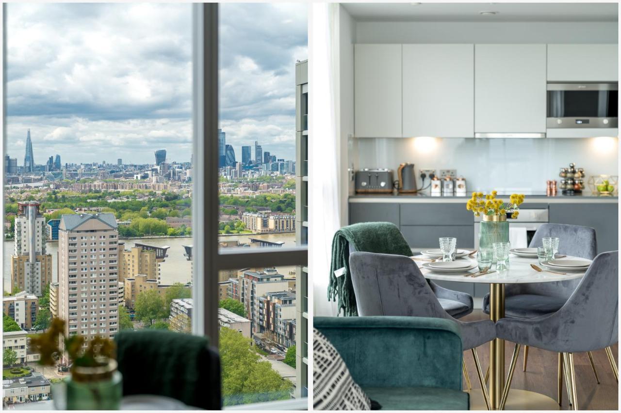 Luxurious Spacious 2Bed Suites Skyline River Views By Canary Wharf Лондон Екстер'єр фото